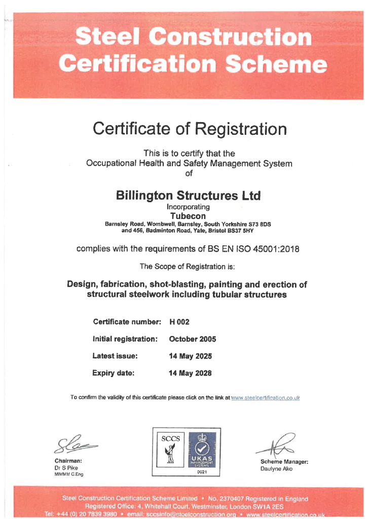 BS EN ISO 45001 – Occupational Health and Safety Management System