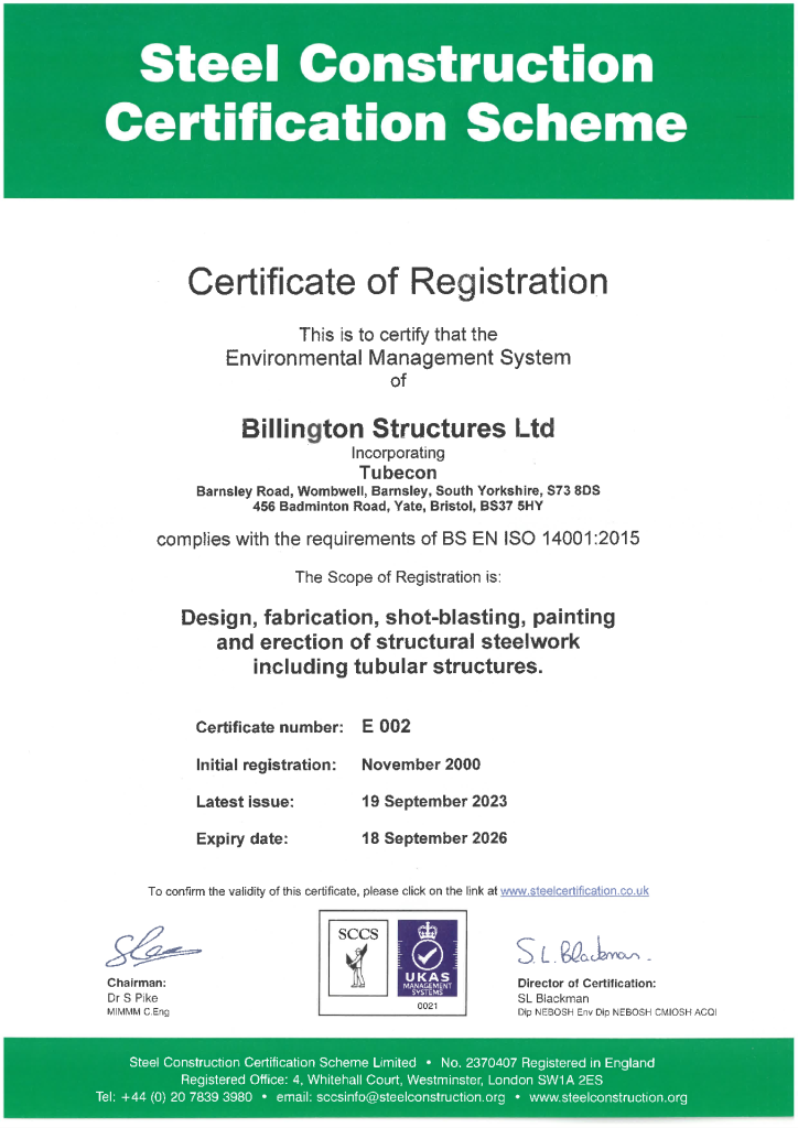 BS EN ISO 14001 – Environmental Management System