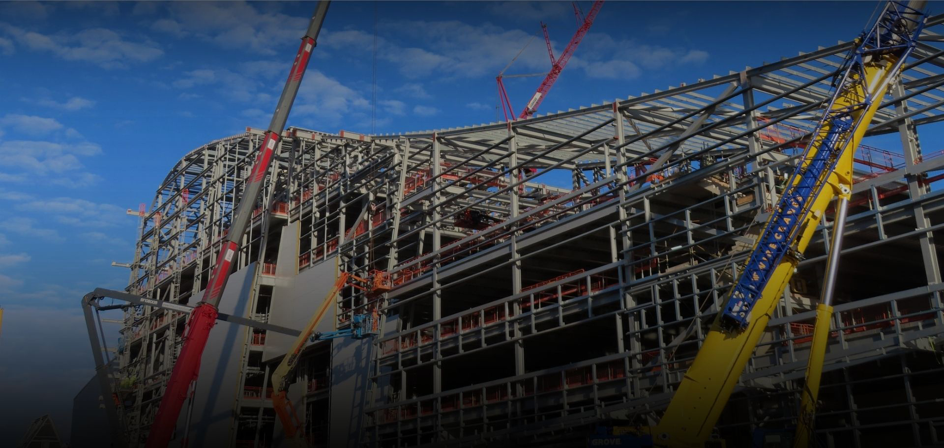 structural steel installation and erection on site at an EfW faciliy.